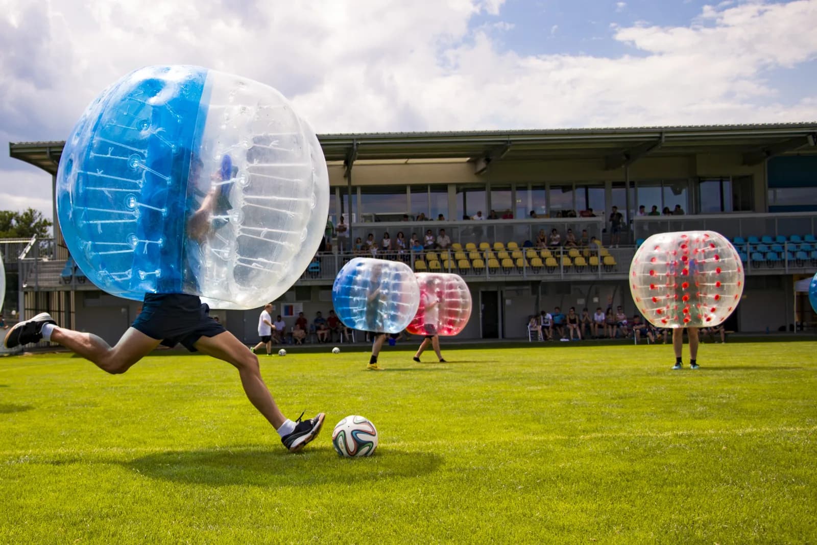 Bubble football & human table football in Brighton